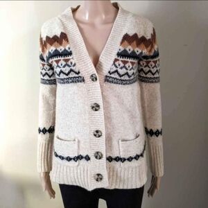 Zara TRF Cowichan wool blend cardigan sweater, women's small
